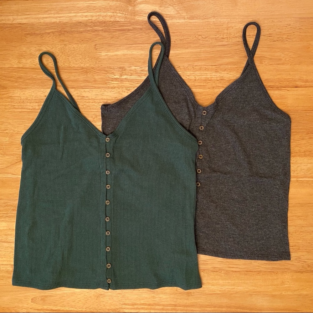 TWO American Eagle tank tops, size L